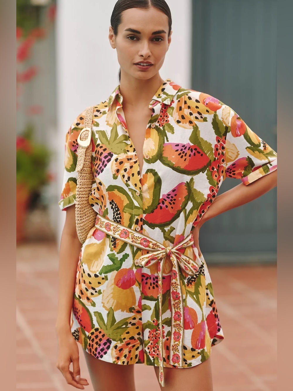 Farm Rio: Fruits Paradise Short-Sleeve
Romper / Jumpsuit